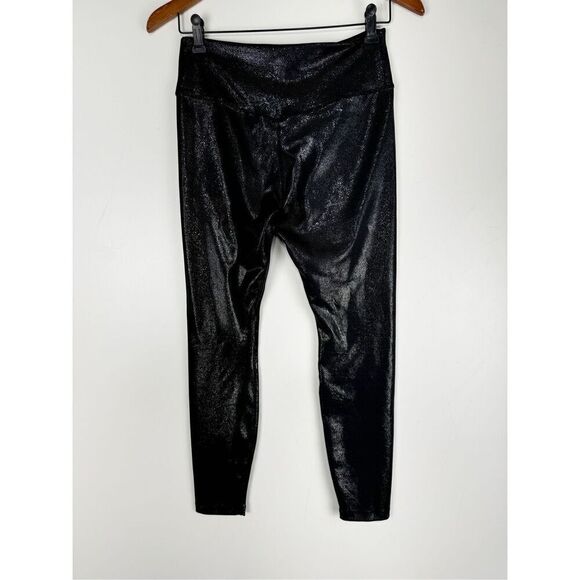 Nike Women's Dri-FIT One Mid Rise Sparkle 7/8 Active Legging Tights Black Medium - Picture 4 of 6